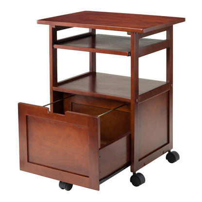 TABLE | Ergode Piper | Versatile Compact Work Cart/Storage Solution | Laptop Stand | Filing Cabinet | Shelf | Walnut Finish | casafoyer.myshopify.com