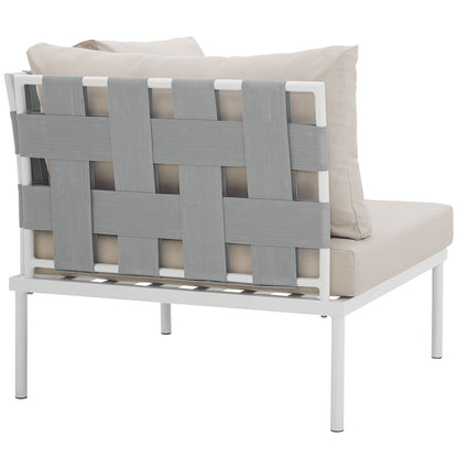 sofas | CasaFoyer Harmony Outdoor Patio Corner Sofa | All-Weather Waterproof | Modern Design | Flexible Arrangement | Durable & Comfortable | White Beige | casafoyer.myshopify.com