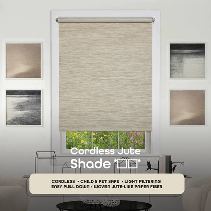 window treatment roller shades | CasaFoyer Cords Free Tear Down Room Darkening Window Shade | Customizable | Easy to Clean | Durable Micro-Ridged Vinyl | 55x72 Ivory | casafoyer.myshopify.com