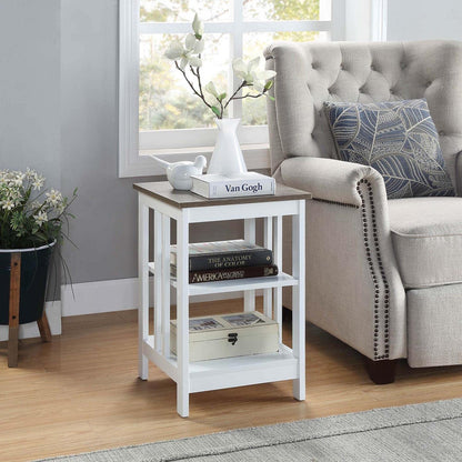 TABLE | Mission End Table with Shelves by Ergode | Sleek Surface Top | Extra Storage | Durable Construction | Perfect for Living Areas | Mission Collection | casafoyer.myshopify.com