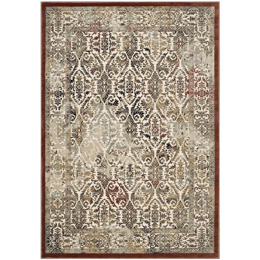 Carpet & Rugs | CasaFoyer Hester Vintage Ornate Turkish Area Rug | Durable | Stain Resistant | Non-Shedding | 8x10 Size | Tan & Walnut Brown | casafoyer.myshopify.com