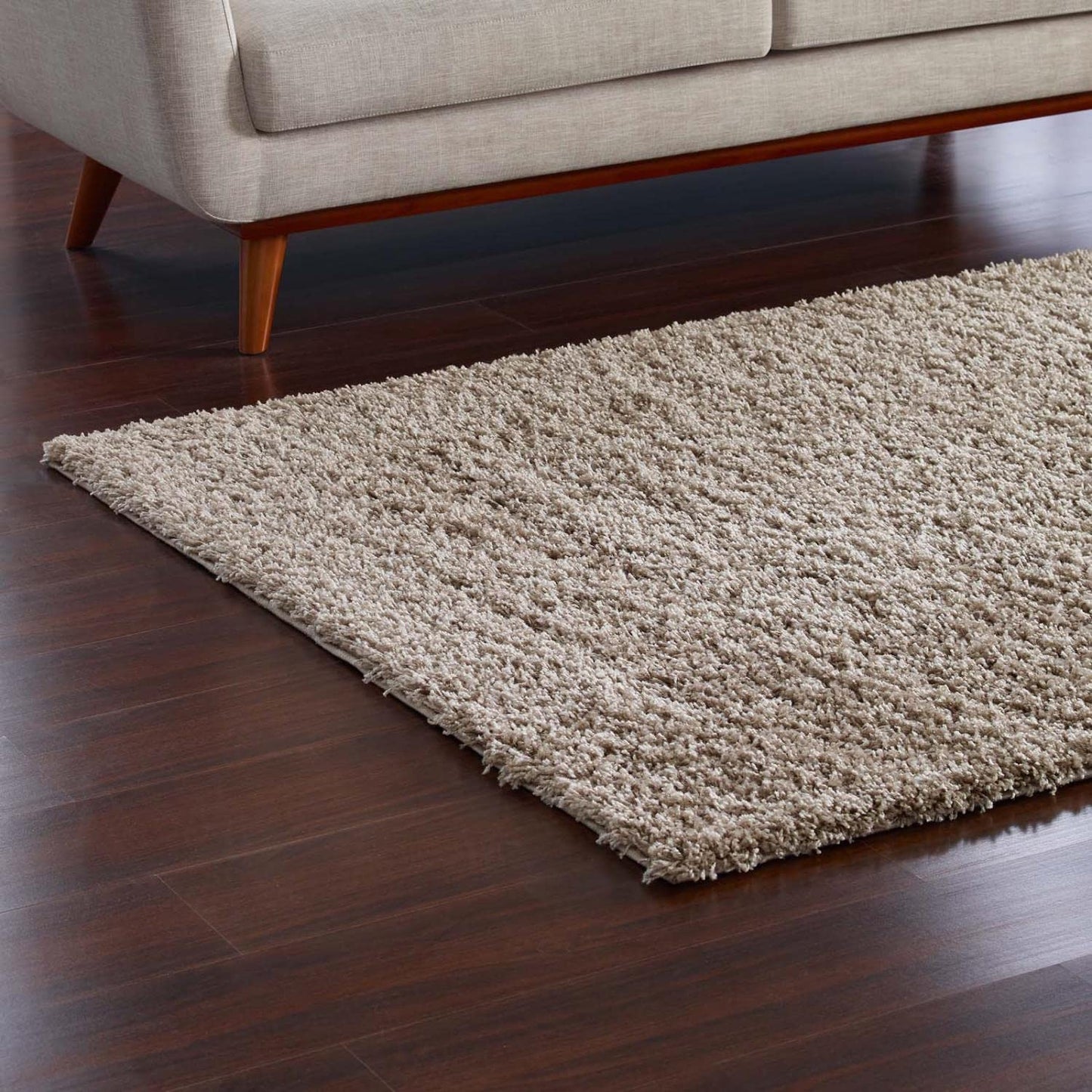 area rugs | CasaFoyer Enyssa Solid Shag Area Rug | Durable Polypropylene | Non-Shedding | Stain Resistant | 5x8 Beige & Ivory | Perfect for Home Decor, Kids & Pets | casafoyer.myshopify.com