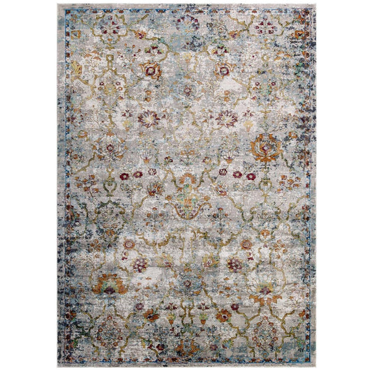 Carpet & Rugs | CasaFoyer Manuka Distressed Vintage Floral Lattice Area Rug | Elegant & Durable | 4x6 | Living Room, Bedroom & More | casafoyer.myshopify.com