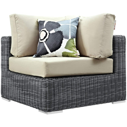 kitchen and dining room sets | CasaFoyer Summon Outdoor Patio Sectional Sofa Set | Two-Tone Rattan | Sunbrella Cushions | UV Protection | Aluminum Frame | Modern Design | Coffee Table | 7 Piece Set | casafoyer.myshopify.com