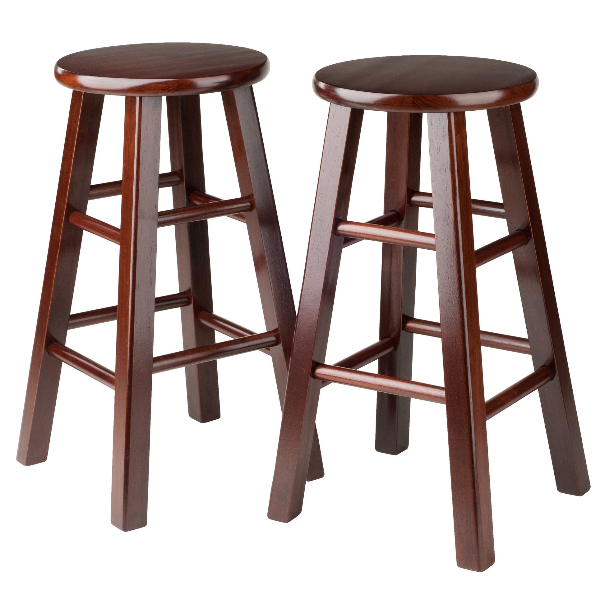 childrens table and chair sets | CasaFoyer Sally 3-Pc Breakfast Table Set | 2 Stools | Solid Wood | Antique Walnut Finish | Rectangular Table with Drawers | Easy Assembly | casafoyer.myshopify.com