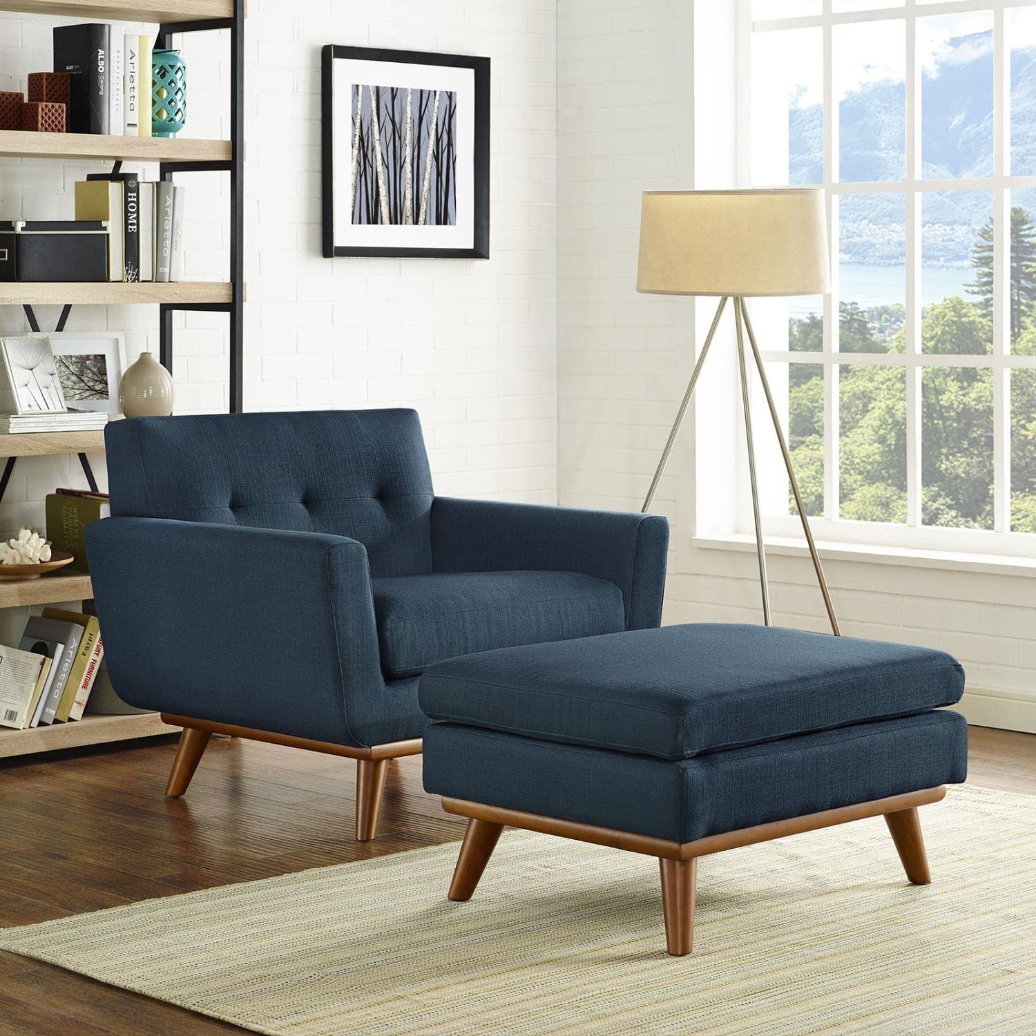 home office desk chairs | Engage Living Room Set | Curved Design | Dual Cushions | Solid Frame | Plush Upholstery | Ottoman & Armchair | Perfect for Lounging & Conversations | casafoyer.myshopify.com