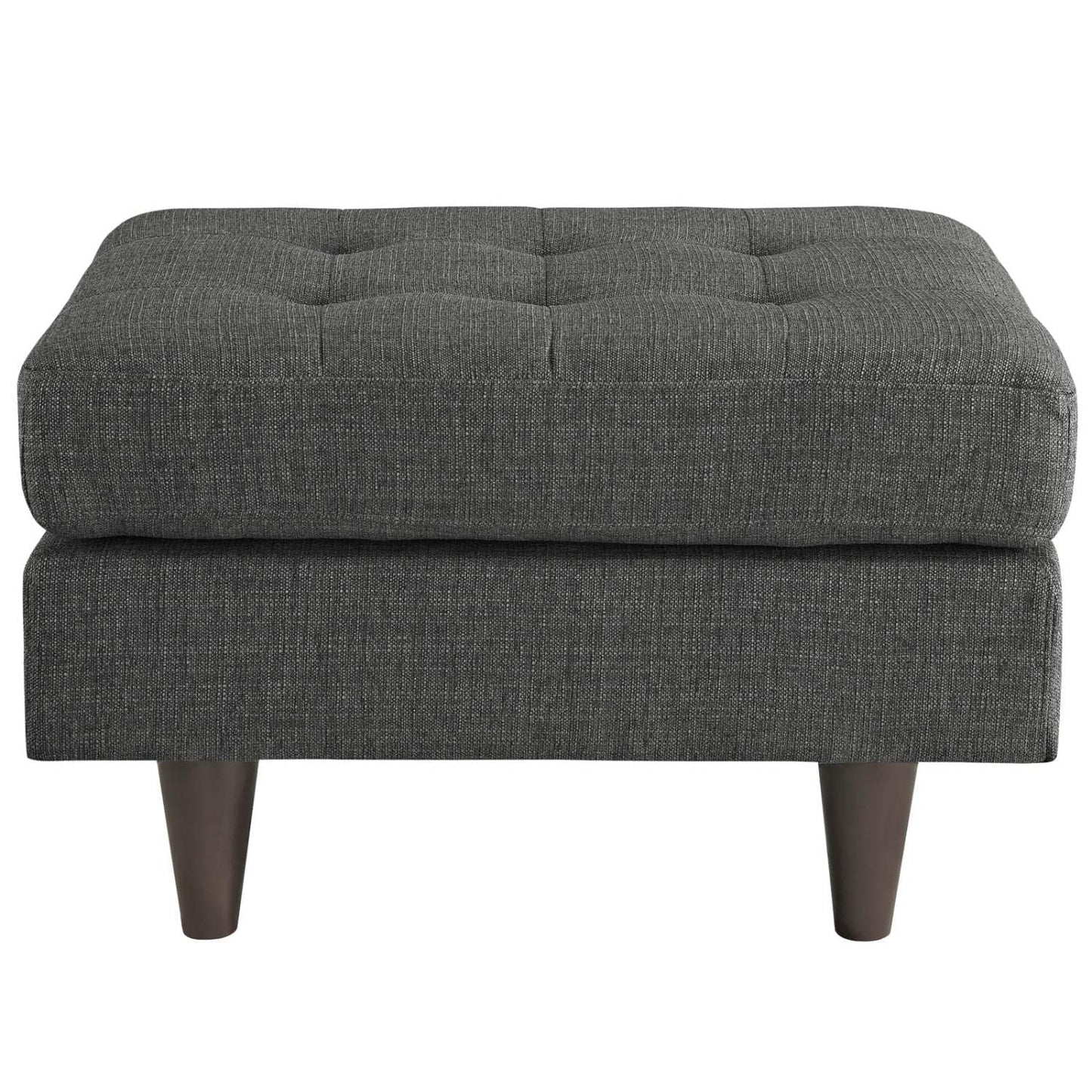 Ottoman | Empress Ottoman | Mid-Century Style | Luxurious Fabric Upholstery | Plush Foam Padding | Stained Hardwood Legs | Tranquil & Sophisticated | casafoyer.myshopify.com
