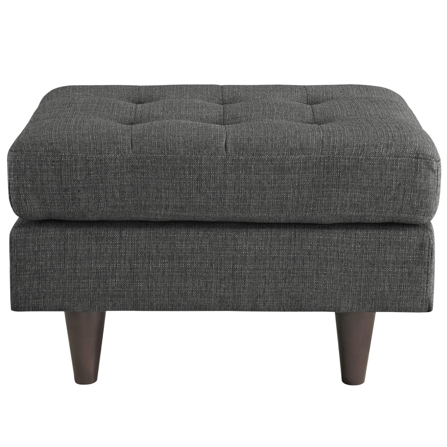 Ottoman | Empress Ottoman | Mid-Century Style | Luxurious Fabric Upholstery | Plush Foam Padding | Stained Hardwood Legs | Tranquil & Sophisticated | casafoyer.myshopify.com