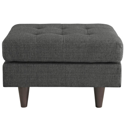 Ottoman | Empress Ottoman | Mid-Century Style | Luxurious Fabric Upholstery | Plush Foam Padding | Stained Hardwood Legs | Tranquil & Sophisticated | casafoyer.myshopify.com