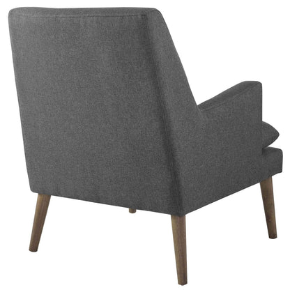home office desk chairs | CasaFoyer Leisure Lounge Chair | Mid-Century Modern | High-Density Foam Seat | Button Tufted Back | Walnut-Stained Wood Legs | Stylish & Comfortable | Supports up to 331 lbs | casafoyer.myshopify.com