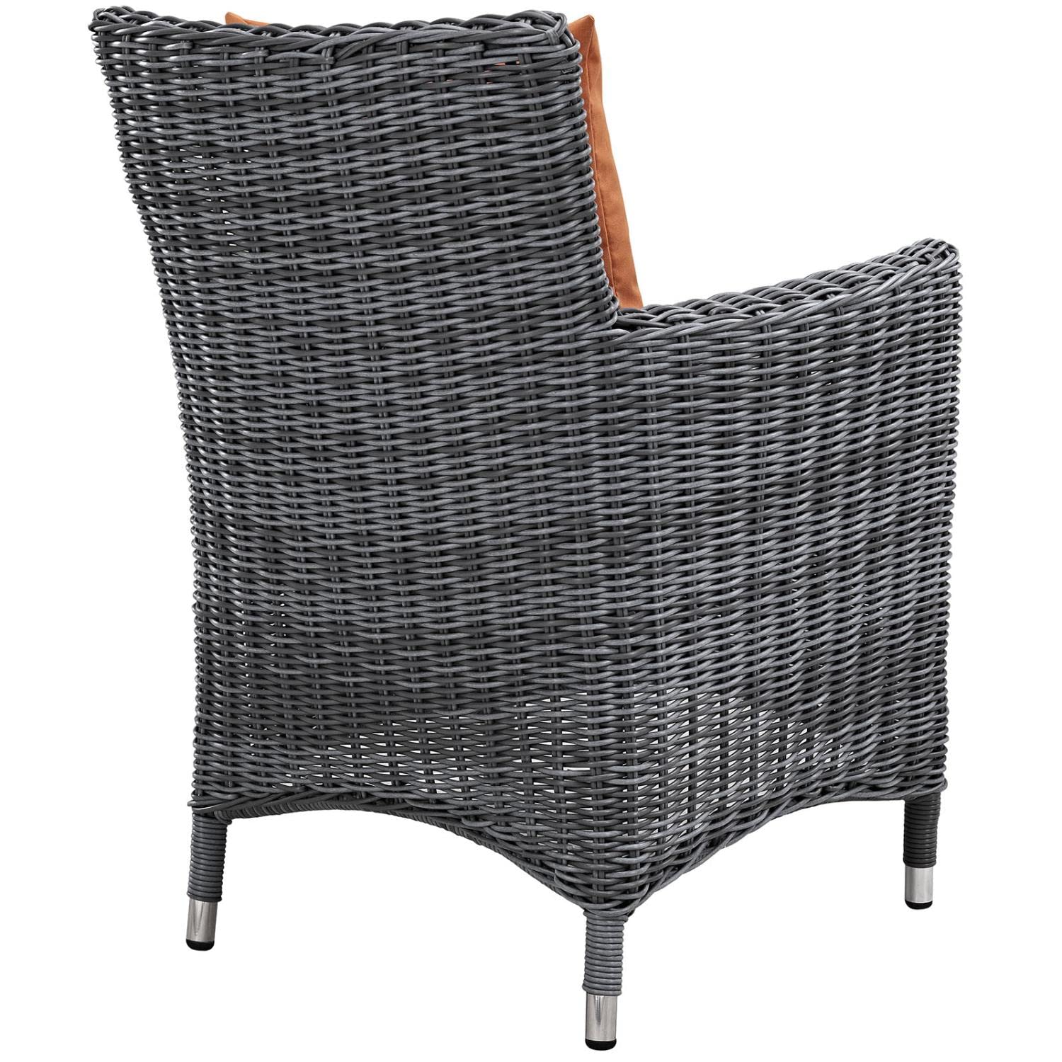 kitchen and dining room sets | CasaFoyer Summon Outdoor Patio Dining Table Set | Two-Tone Rattan Weave | Sunbrella Cushions | UV Protection | Powder-Coated Aluminum Frame | 7-Piece Dining Set | casafoyer.myshopify.com
