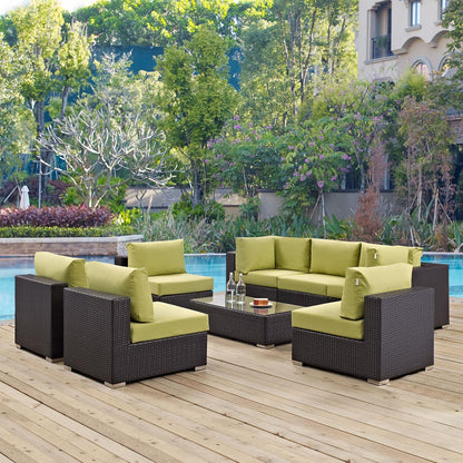 kitchen and dining room sets | CasaFoyer Convene Outdoor Sectional Set | Durable Rattan Weave | Weather-Resistant Cushions | 8-Piece Patio Furniture | casafoyer.myshopify.com