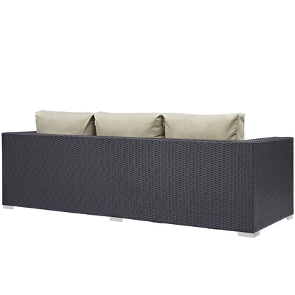 Patio Furniture Sets | Convene Outdoor Sectional Sofa Set | Durable Rattan Weave | Weather-Resistant Cushions | Ideal for Patio, Backyard, Poolside Gathering | casafoyer.myshopify.com