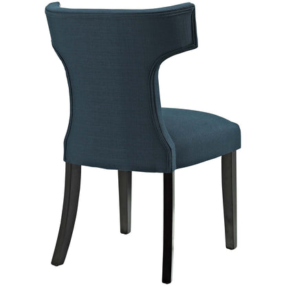 home office desk chairs | CasaFoyer Curve Dining Side Chair Set of 2 | Elegant Design | Nailhead Trim | Dense Foam Padding | Polyester Upholstery | Non-Marking Foot Caps | Tapered Wood Legs | casafoyer.myshopify.com