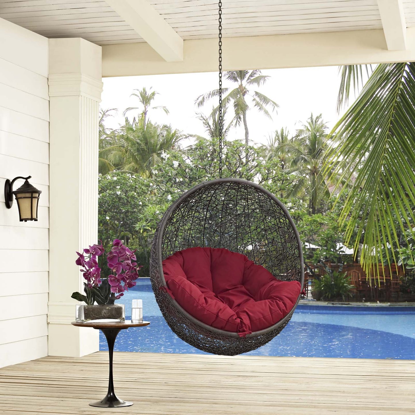 porch swings | Ergode Hide Outdoor Patio Swing Chair | Tranquil Island Retreat | Synthetic Rattan Weave | All-Weather Cushion | Powder-Coated Steel Frame | Adjustable Chain | Weather & UV Resistant | Ideal for Indoor & Outdoor Spaces | casafoyer.myshopify.com