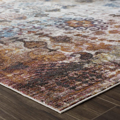 area rugs | CasaFoyer Tahira Transitional Distressed Vintage Floral Moroccan Trellis Area Rug | Durable & Soft Polypropylene | Stain Resistant | Gripping Rubber Bottom | 8x10 | casafoyer.myshopify.com