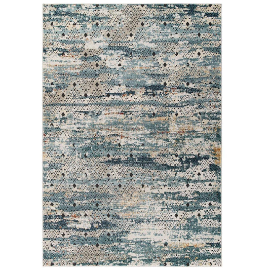 area rugs | CasaFoyer Eisley Rustic Distressed Transitional Diamond Lattice Area Rug | Durable Frise Polypropylene | Vintage Design | Rubber Bottom | High-Density Low Pile Weave | Stain-Resistant & Easy to Maintain | 5x8 Size | Ideal for High Traffic Areas | casafoyer.myshopify.com