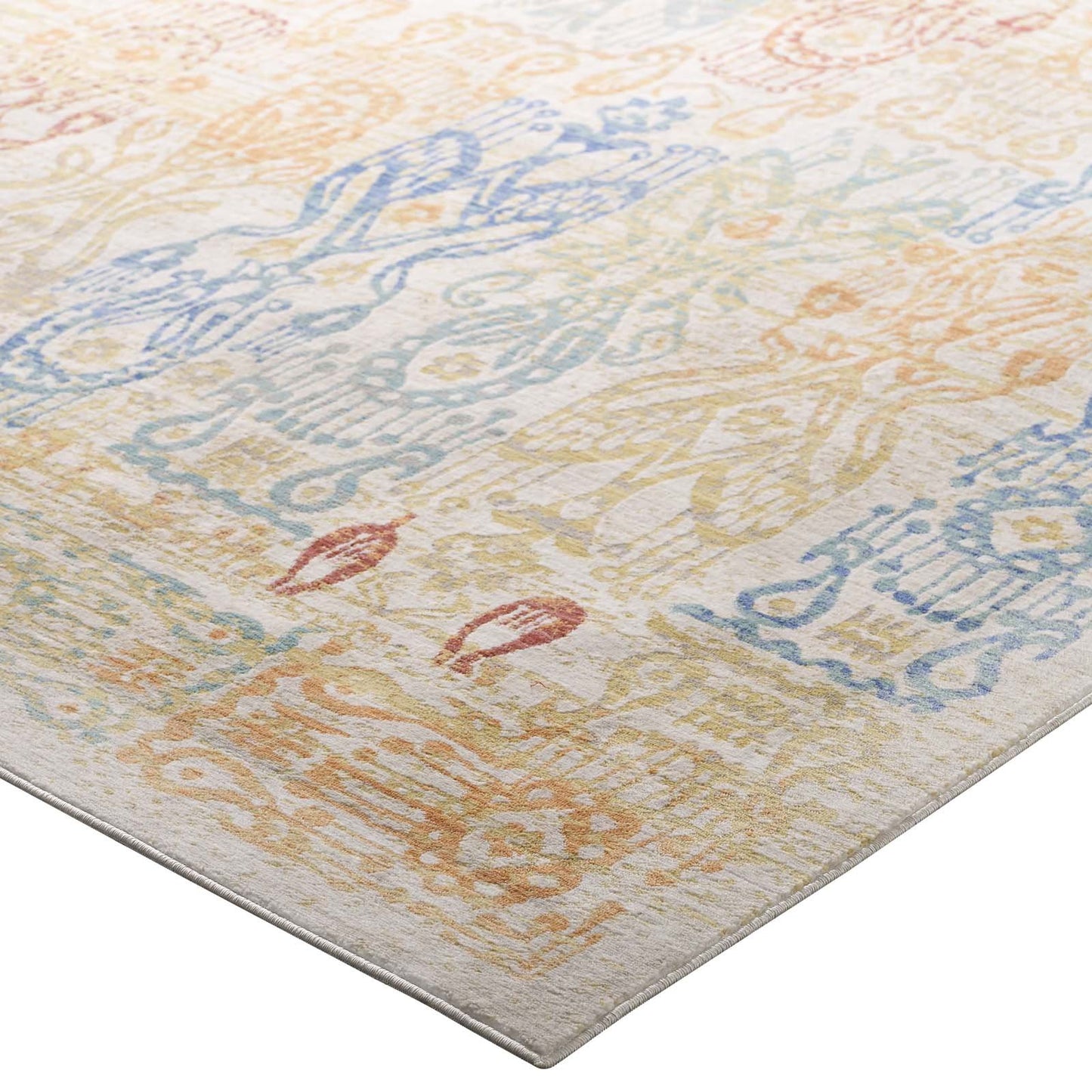 Carpet & Rugs | CasaFoyer Solimar Distressed Southwestern Aztec Area Rug | Vibrant Design | Stain Resistant | Easy to Clean | 8x10 Size | High Traffic Areas | casafoyer.myshopify.com