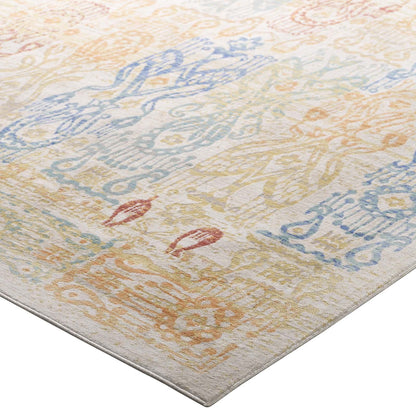 Carpet & Rugs | CasaFoyer Solimar Distressed Southwestern Aztec Area Rug | Vibrant Design | Stain Resistant | Easy to Clean | 8x10 Size | High Traffic Areas | casafoyer.myshopify.com