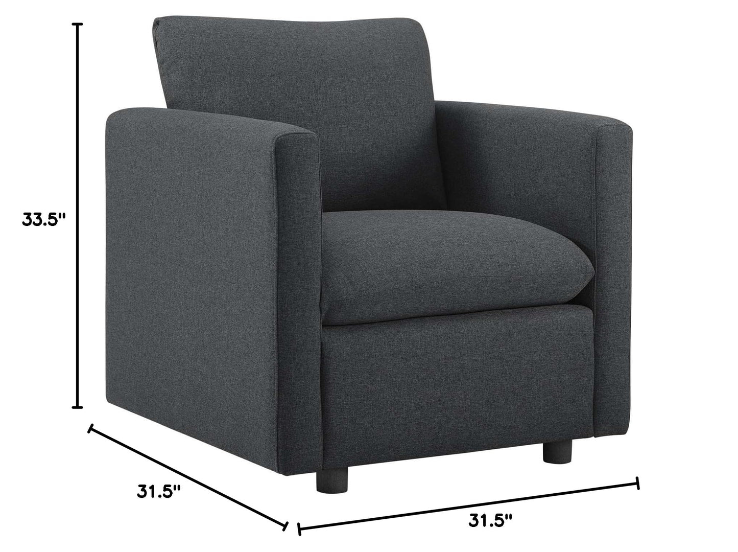 home office desk chairs | CasaFoyer Activate | Modern Upholstered Armchair | Versatile Design for Lounging | Family Rooms, Apartments, Offices | Dense Foam Padding | Soft Polyester Fabric | Sleek Black Wood Legs | Easy Assembly | Compact Shipping | 441 lbs Weight Capacity | casafoyer.myshopify.com