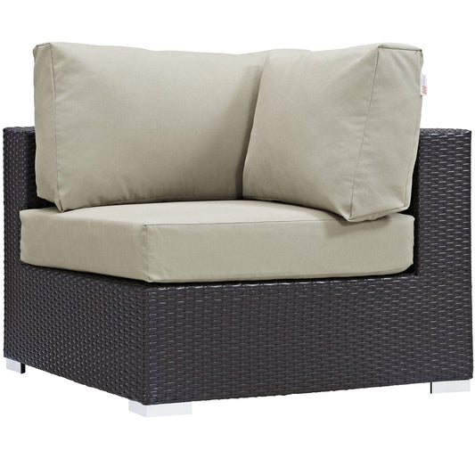 Patio Furniture Sets | Convene Outdoor Sectional Corner Chair | Durable Rattan & Aluminum Frame | Weather-Resistant Cushions | Ideal for Patio, Backyard, Poolside | casafoyer.myshopify.com