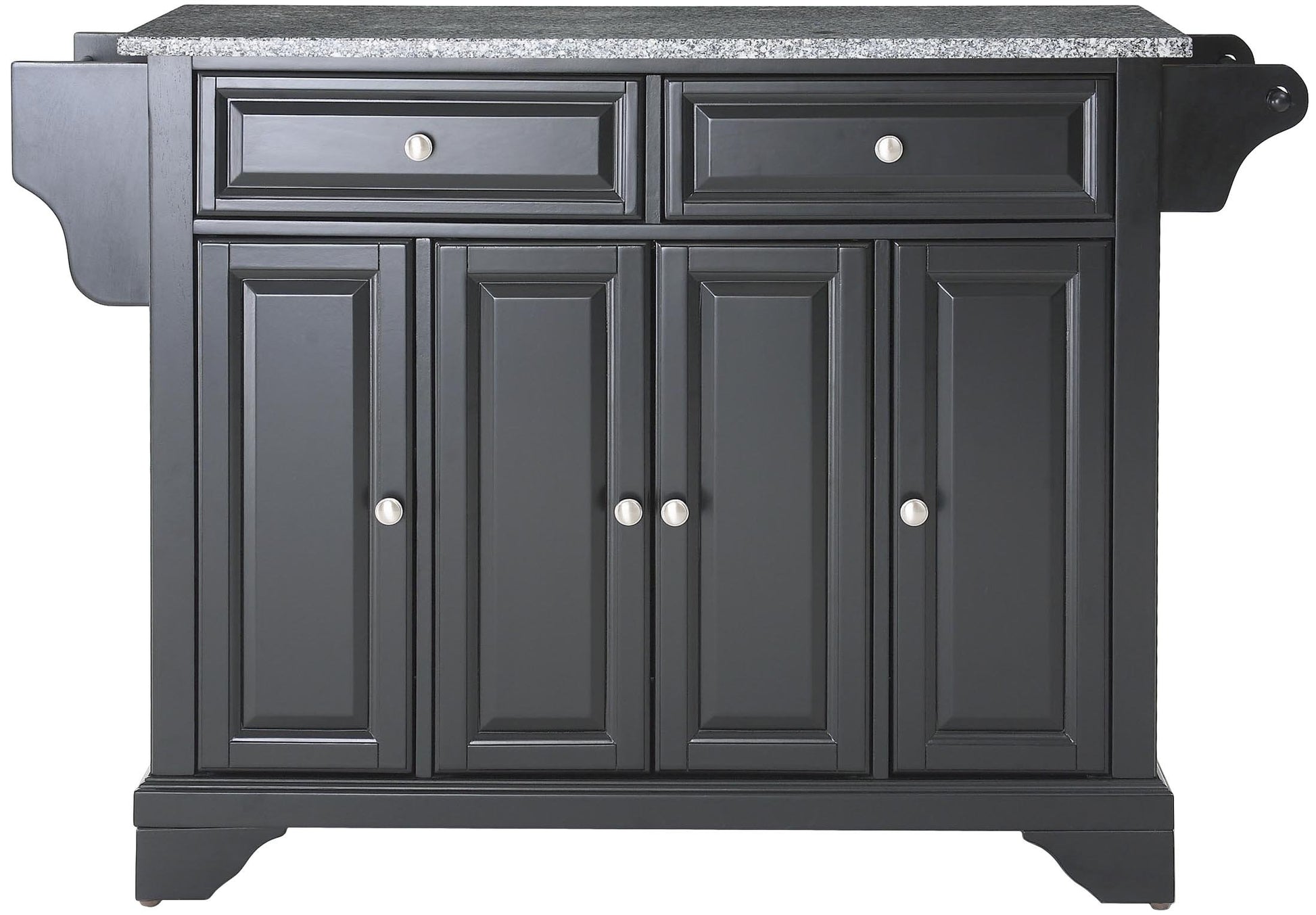 Kitchen Storage | Durable Hardwood Kitchen Island | Elegant Raised Panel Doors | Ample Storage Space | Black Finish | casafoyer.myshopify.com