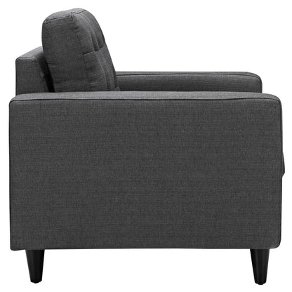 kitchen and dining room sets | CasaFoyer Empress Holistic Furnishings Set | Sofa & Armchairs | Tufted Buttons | Luxurious Cushions | Noble Design | Wooden Legs | Floor Protection | Gray | casafoyer.myshopify.com