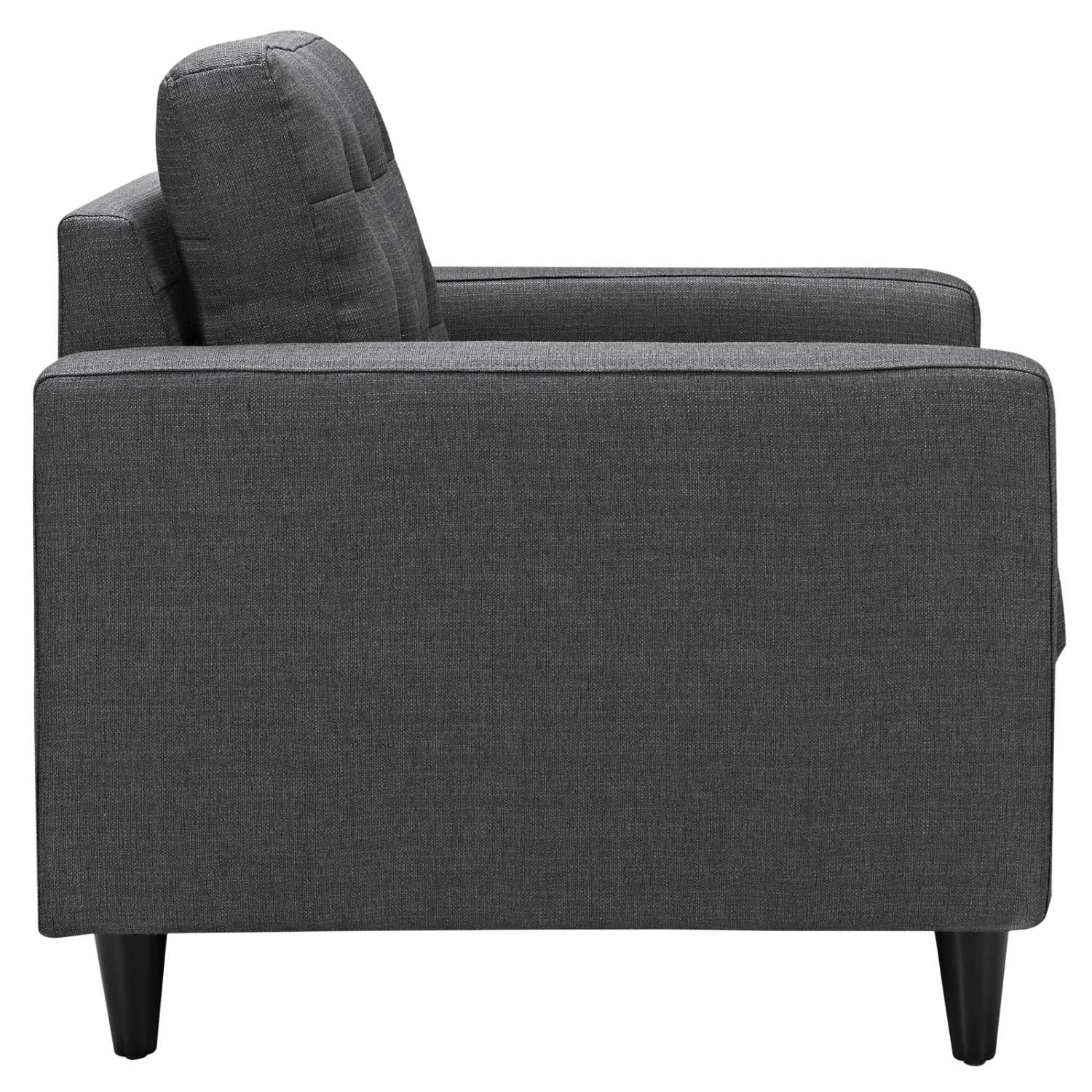 kitchen and dining room sets | CasaFoyer Empress Upholstered Armchair | Sofa Set - Exquisite Design | Tufted Buttons | Luxurious Cushions - Gray | casafoyer.myshopify.com
