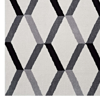 area rugs | CasaFoyer Sigrun Geometric Chevron Area Rug | Modern Design | Soft Polyester Microfiber | Jute Bottom | High-Density Weave | Non-Shedding | Stain-Resistant | Easy to Maintain | 5x8 | Black and White | casafoyer.myshopify.com