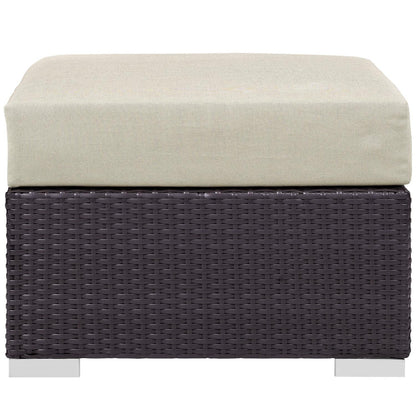 ottomans | CasaFoyer Convene Outdoor Sectional Ottoman | Durable Rattan Weave | Aluminum Frame | All-Weather Cushions | Ideal for Patio, Backyard, Poolside | casafoyer.myshopify.com