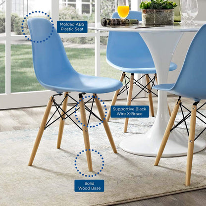 Dining Table | Wood Pyramid Side Chair | Molded Plastic Collection | Flexible & Comfortable | Various Base Options | Indoor & Outdoor Use | Sleek Modern Design | casafoyer.myshopify.com