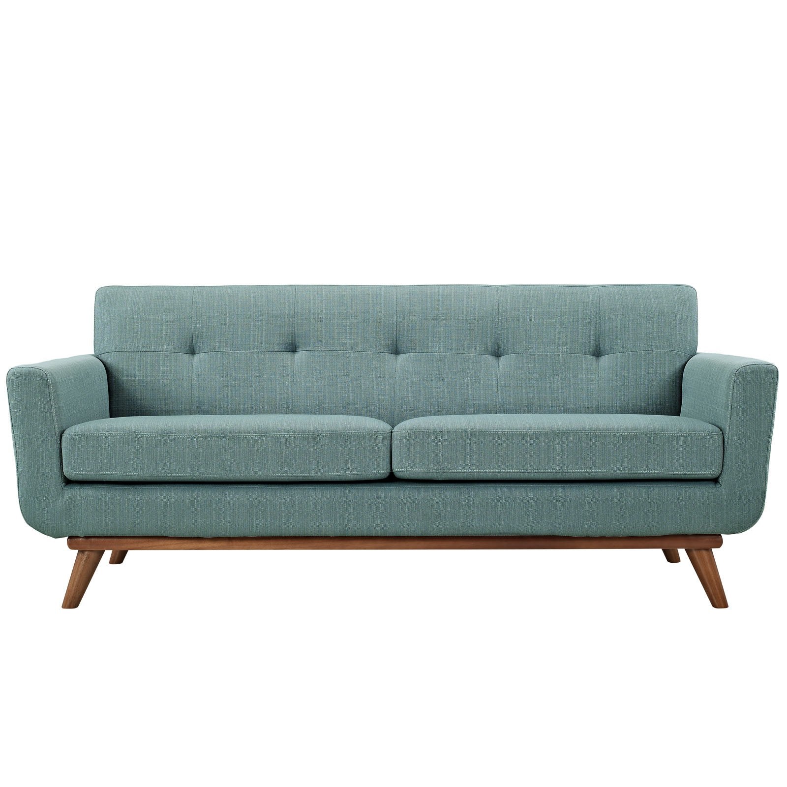 Sofa & chair Sets | Engage Loveseat | Cozy Lounge Experience | Gentle Curves, Dual Cushions | Tufted Buttons, Cherry Wood Legs | Perfect for Relaxation, Conversations | casafoyer.myshopify.com