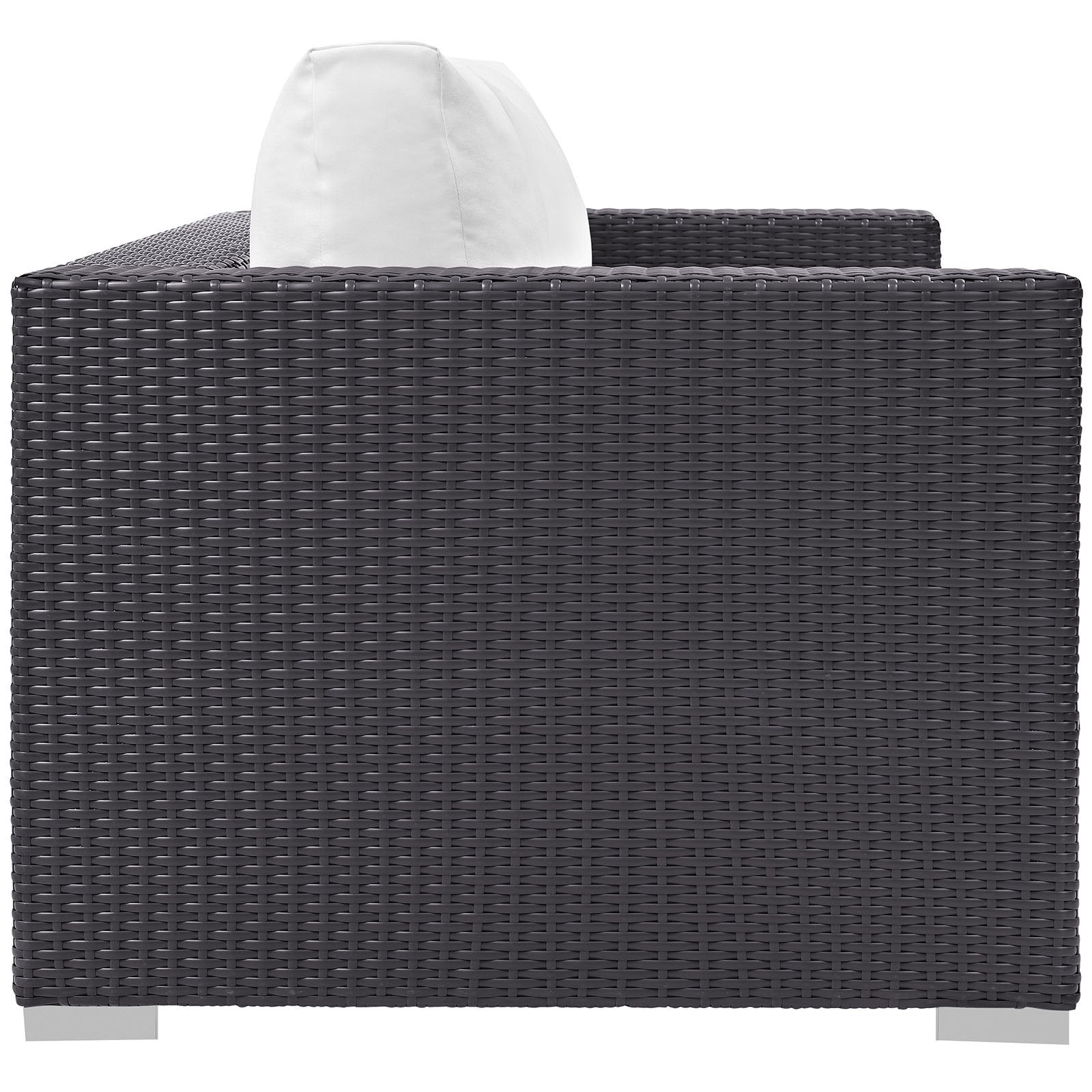 Patio Furniture Sets | Convene Outdoor Sectional Loveseat | Durable Rattan & Aluminum Frame | Weather-Resistant Cushions | Ideal for Patio, Backyard, Poolside | casafoyer.myshopify.com
