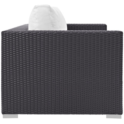 Patio Furniture Sets | Convene Outdoor Sectional Loveseat | Durable Rattan & Aluminum Frame | Weather-Resistant Cushions | Ideal for Patio, Backyard, Poolside | casafoyer.myshopify.com