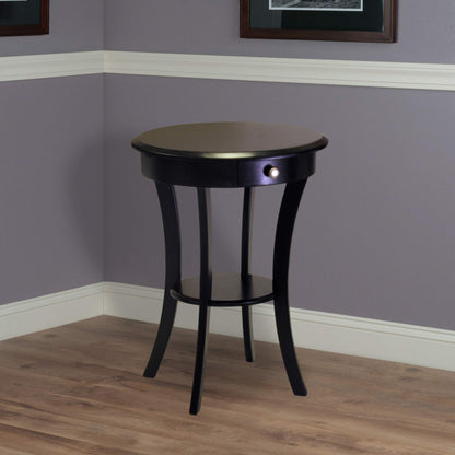 TABLE | Ergode  Wood Sasha Accent Table | Deluxe Size | Elegant Round Design | Ample Storage | Easy Assembly | Multiple Finishes | 20 W x 20 D x 27 H | casafoyer.myshopify.com