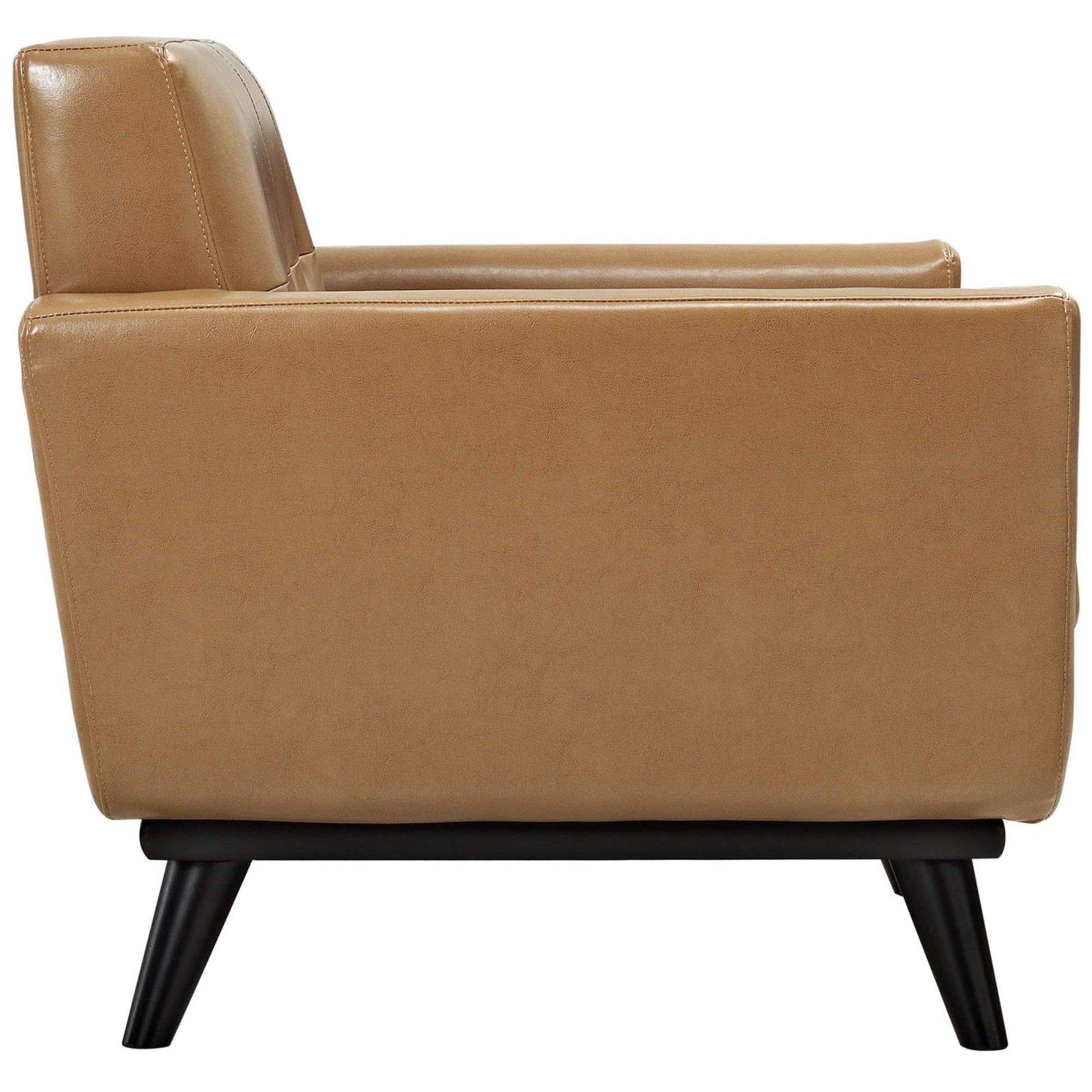kitchen and dining room sets | CasaFoyer Engage Living Room Set | Curved Design | Dual Cushions | Button Detail | Rubberwood Frame | Premium Leather Upholstery | Includes Armchair & Sofa | casafoyer.myshopify.com