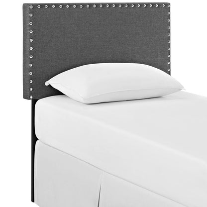 headboards | CasaFoyer  Phoebe Full Upholstered Fabric Headboard | Stylish Design | Solid Wood Frame | Adjustable Legs | Plush Linen Upholstery | Gray | casafoyer.myshopify.com
