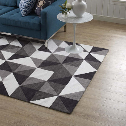 Carpet & Rugs | CasaFoyer Kahula Geometric Triangle Mosaic Area Rug | Elegant Design | Soft Polyester Microfiber | Non-Shedding | Stain Resistant | 8x10 Size | casafoyer.myshopify.com