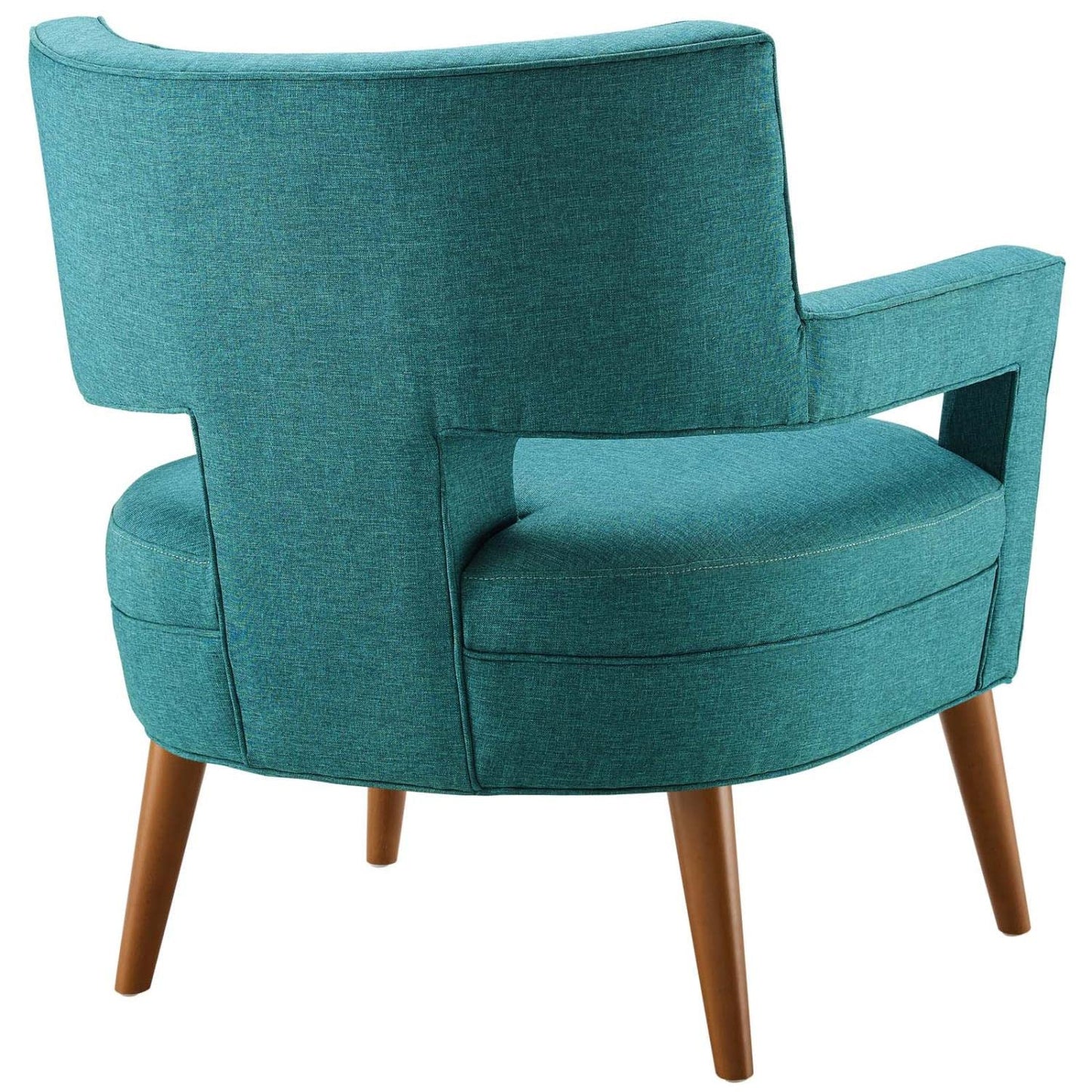 home office desk chairs | CasaFoyer Sheer Mid-Century Modern Armchair | Elegant Polyester Upholstery | Button Tufting | Cherry-Stained Wood Legs | Ideal for Living Room, Home Office, Entryway | 440 lbs Weight Capacity | casafoyer.myshopify.com