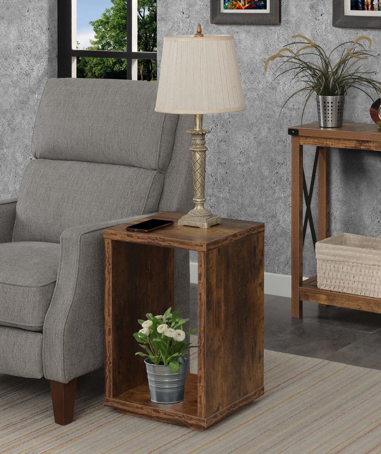 TABLE | Northfield Admiral End Table with Shelf | Sleek & Modern Design | Spacious Surface Top | Bottom Shelf for Display | Durable Construction | Ergode Collection | casafoyer.myshopify.com