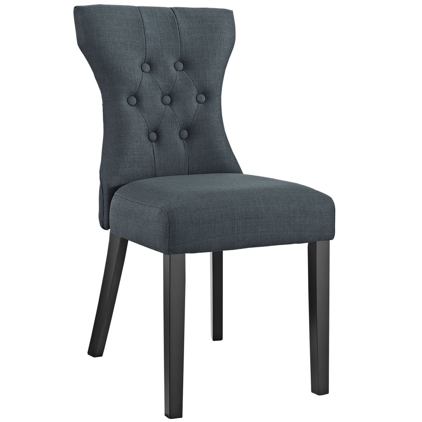 home office desk chairs | CasaFoyer Silhouette Dining Side Chair | Elegant Curves | Hardwood Legs | Luxury Comfort | Gray | casafoyer.myshopify.com