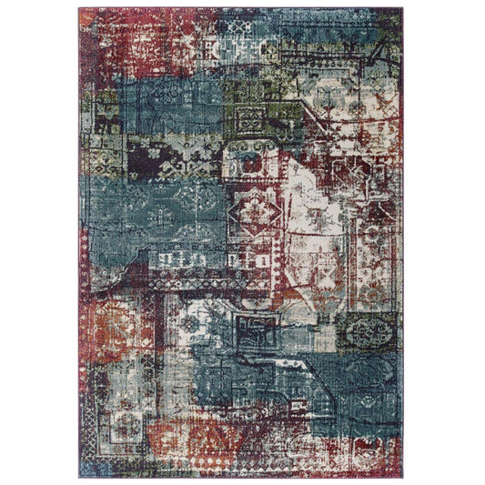 Carpet & Rugs | CasaFoyer Tribute Elowen Contemporary Modern Vintage Mosaic Area Rug | Durable Frise Polypropylene | Rubber Bottom | Non-Shedding | Stain Resistant | 8x10 Size | casafoyer.myshopify.com