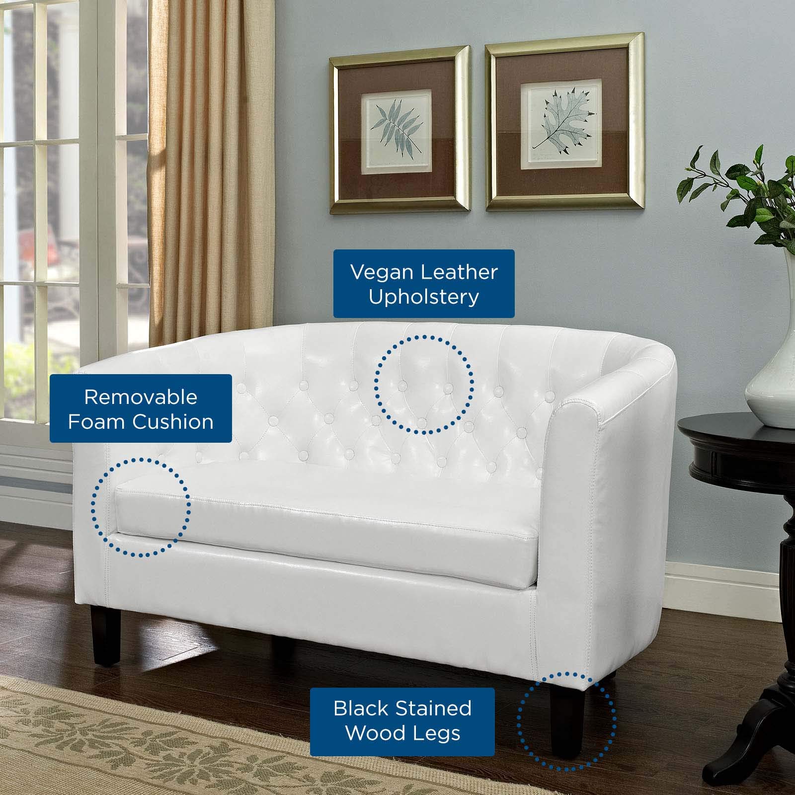 sofas | Luxury Chesterfield Design Loveseat | Button Tufting | Plush Foam Padding | High-Quality Faux Leather Upholstery | Modern & Elegant | casafoyer.myshopify.com