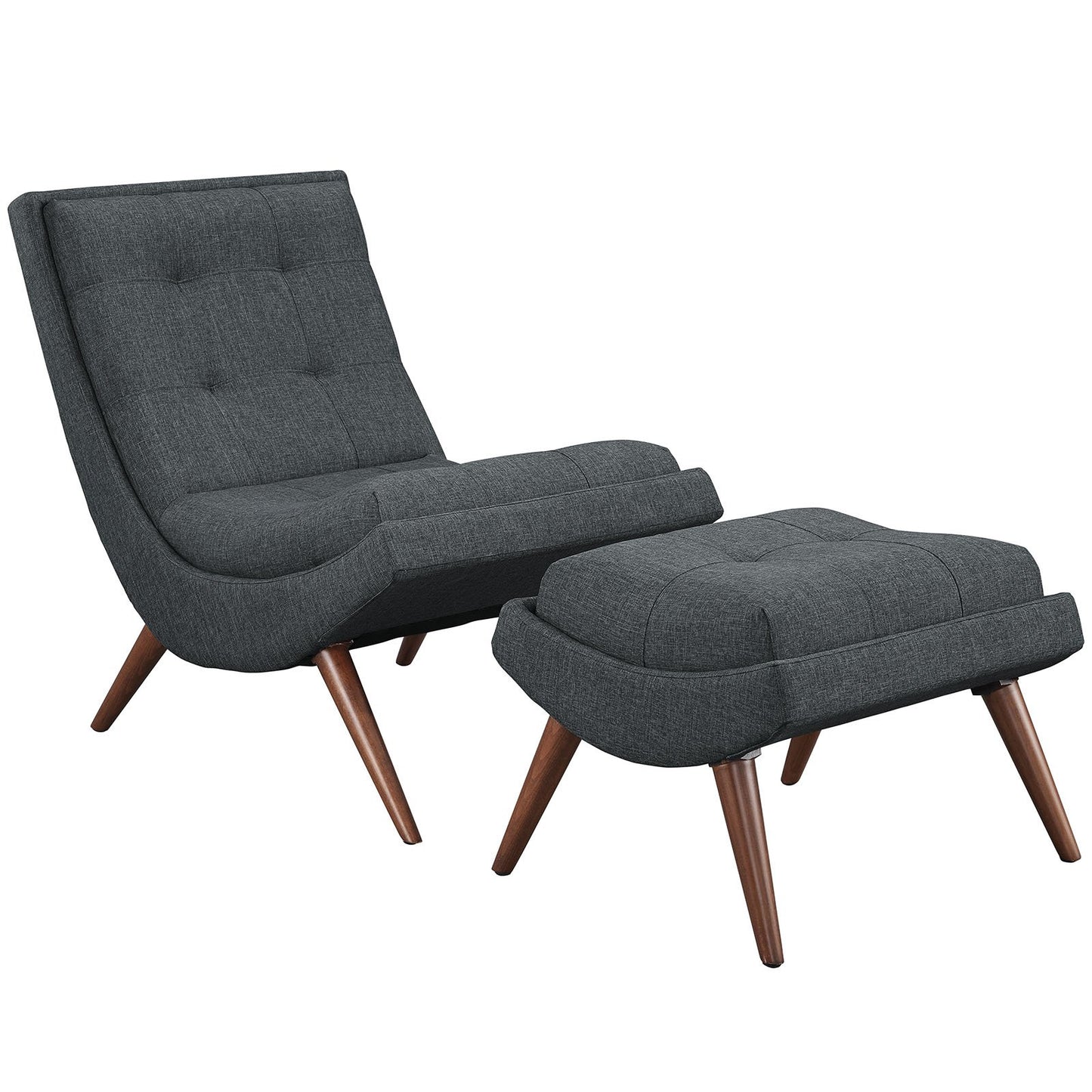 home office desk chairs | CasaFoyer Ramp Lounge Chair Set | Effortless Relaxation | Plush Fabric Upholstery | Cherry Stained Wood Legs | Ideal for Leisurely Moments | casafoyer.myshopify.com