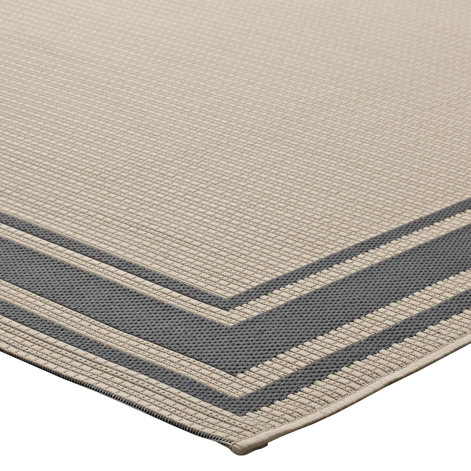 Carpet & Rugs | CasaFoyer Rim Solid Border Borderline Indoor/Outdoor Area Rug | Durable, Soft, Fade & Stain Resistant | 8x10 | Gray/Beige | casafoyer.myshopify.com