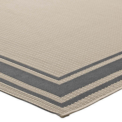 Carpet & Rugs | CasaFoyer Rim Solid Border Borderline Indoor/Outdoor Area Rug | Durable, Soft, Fade & Stain Resistant | 8x10 | Gray/Beige | casafoyer.myshopify.com