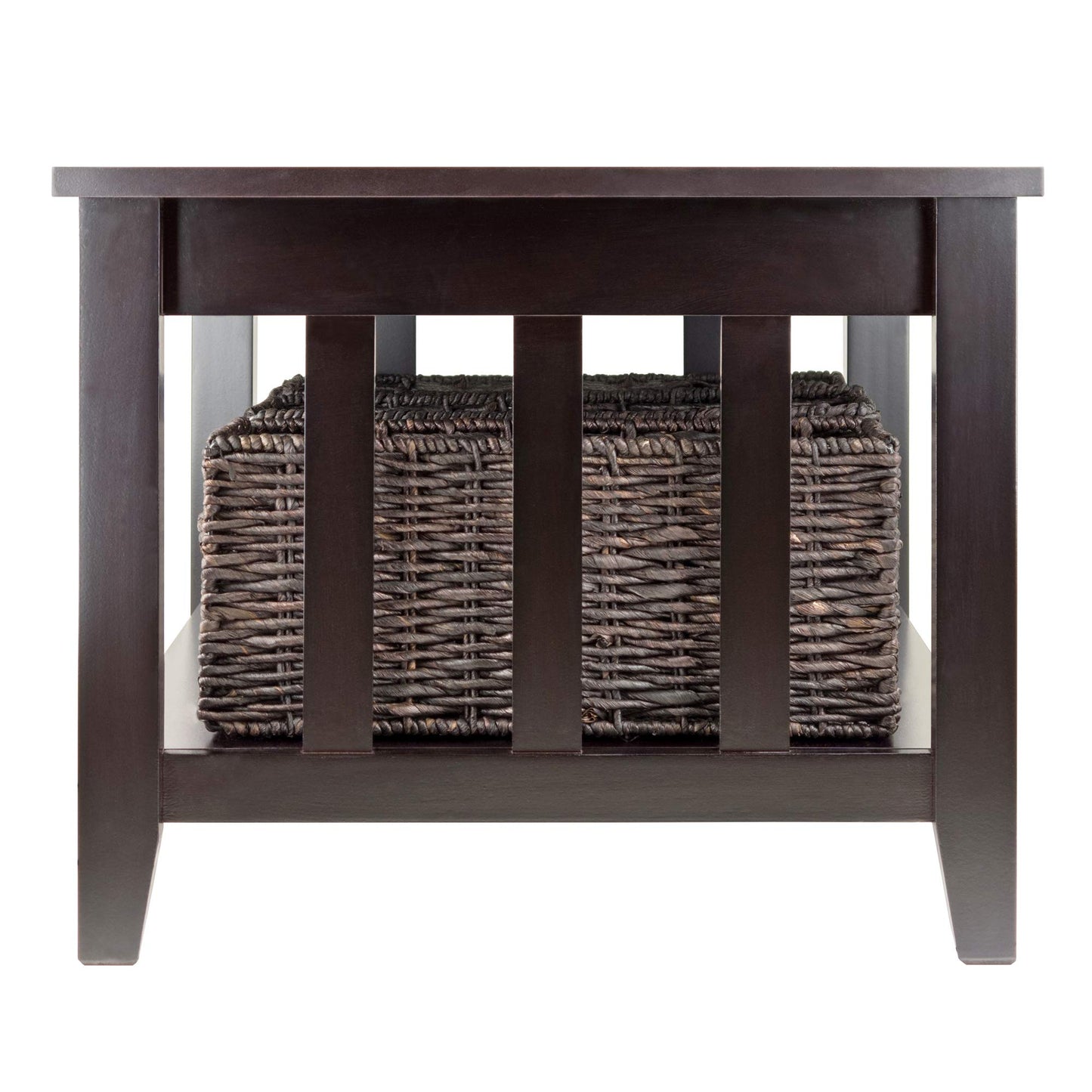 TABLE | Ergode Morris Collection Coffee Table | Ample Storage Space | 3 Foldable Baskets | 40W x 22.05D x 18.11H | Solid & Composite Wood | 49.6 lbs | casafoyer.myshopify.com