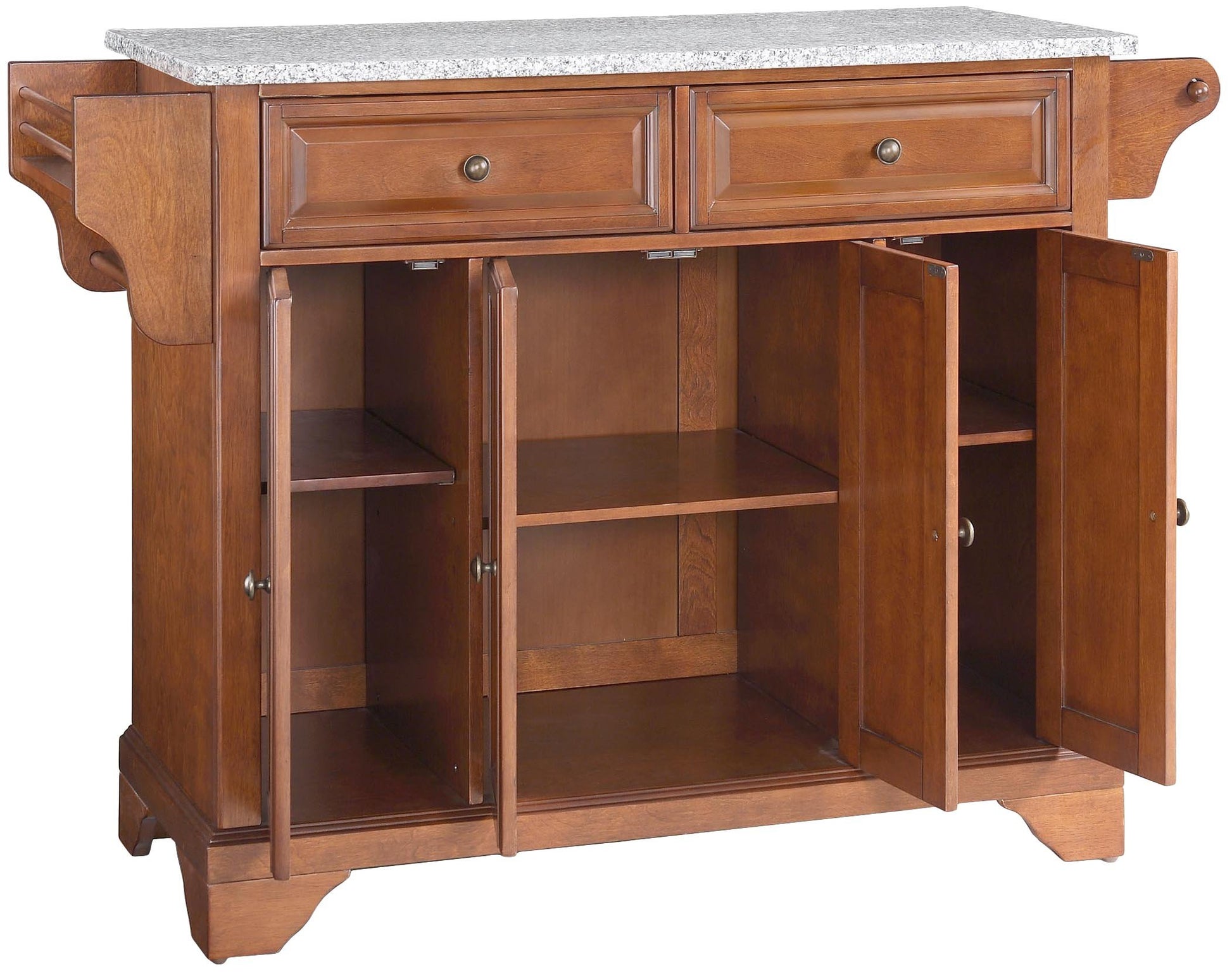 Kitchen Storage | Solid Hardwood Kitchen Island | Raised Panel Doors | Ample Storage | Elegant & Functional | Classic Cherry Finish | casafoyer.myshopify.com