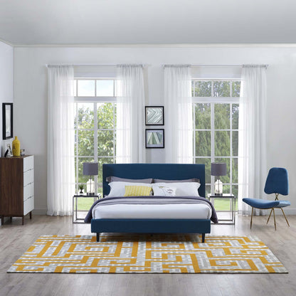 area rugs | CasaFoyer Nahia Geometric Maze Area Rug | Modern Design | Soft Polyester Microfiber | Durable Jute Bottom | Stain Resistant | Easy to Maintain | 8x10 Size | casafoyer.myshopify.com