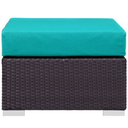 Ottoman | Convene Outdoor Sectional Ottoman | Durable Rattan Weave | All-Weather Cushions | Versatile & Stylish Patio Furniture | casafoyer.myshopify.com
